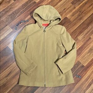 Women’s Anne Klein Tan Hooded Zip-Up Jacket